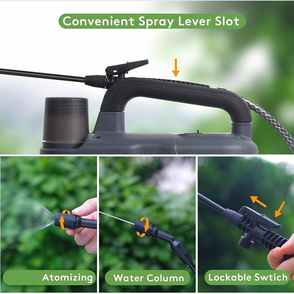 4L Electric Garden Sprayer with Rechargeable Battery Adjustable Nozzle Multi-Purpose Lawn Atomizer
