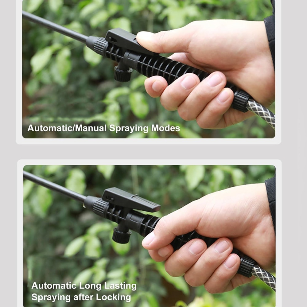 4L Electric Garden Sprayer with Rechargeable Battery Adjustable Nozzle Multi-Purpose Lawn Atomizer