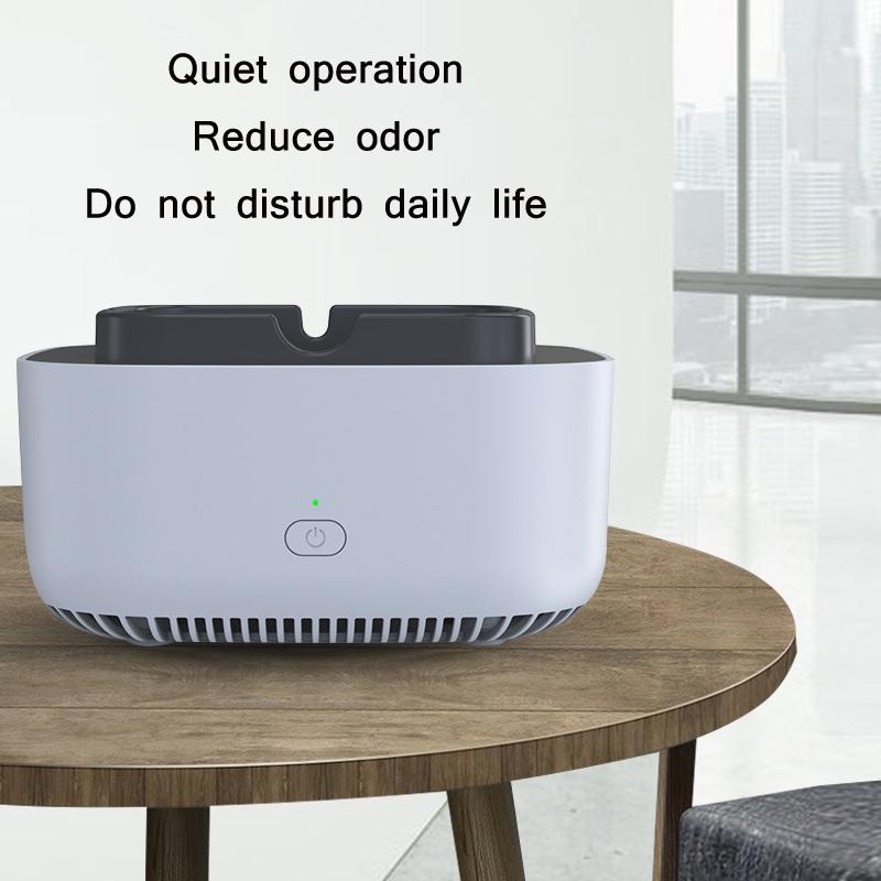 Electronic Ashtray Air Purifier Smoke Odor Eliminator Ashtray for Home, Cigarette Smoke Purifier