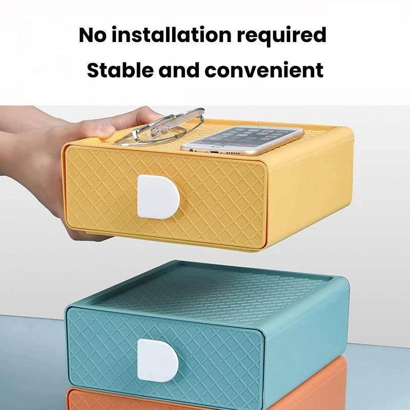 Stackable Plastic Drawer Organizer For Makeup Office Storage Box System 3