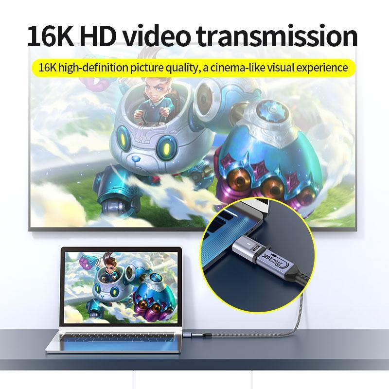 Magnetic USB C Adapter 240W PD Fast Charging 16K Video Extender 6