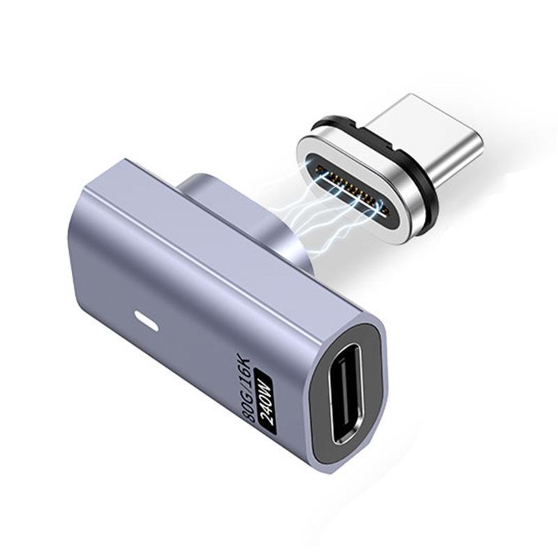 Magnetic USB C Adapter 240W PD Fast Charging 16K Video Extender 9