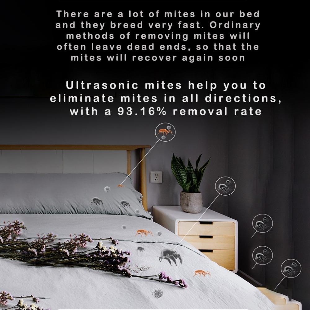 Wireless Ultrasonic Dust Mite Remover Vacuum Cleaner Deodorizer for Home Bedding Care