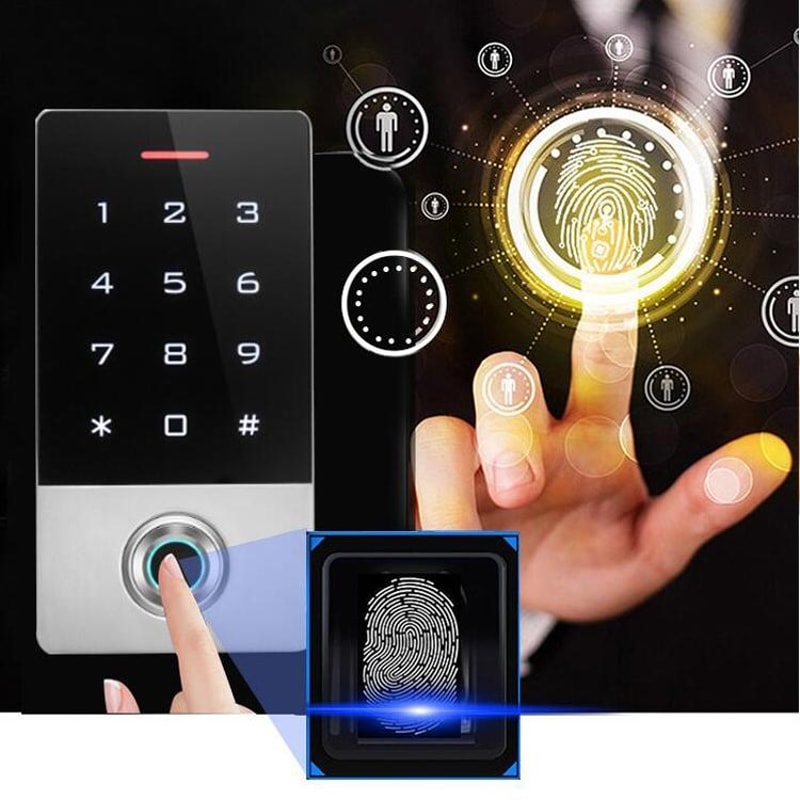 Smart Metal Waterproof Fingerprint Access Control System with Keypad & RFID