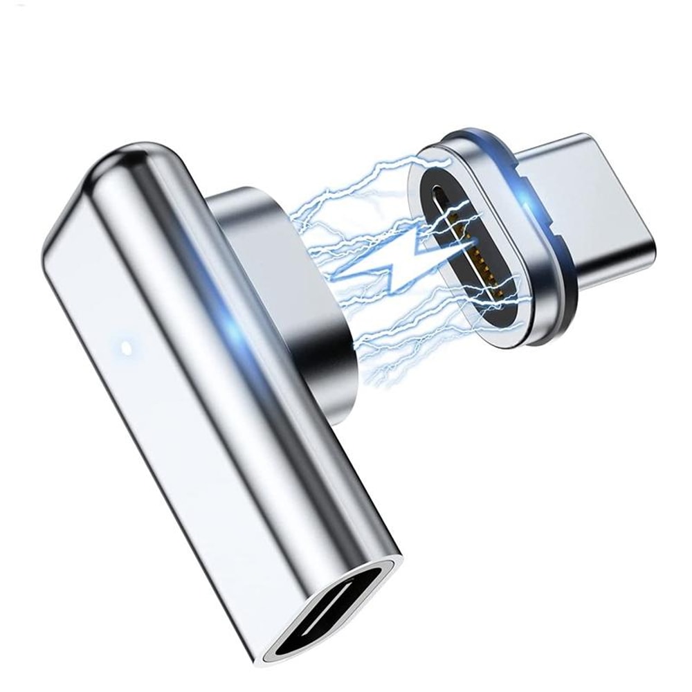 Magnetic USB C Elbow Adapter 100W Fast Charging Connector for Laptops