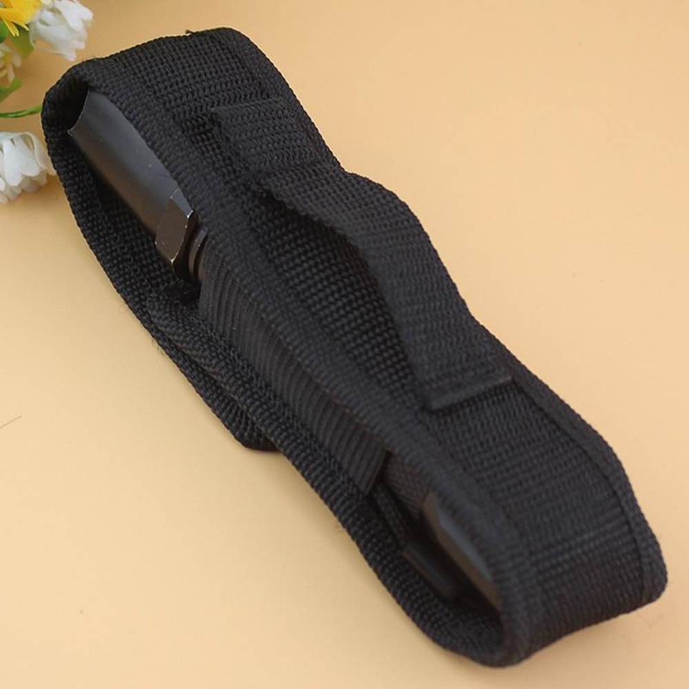 Flashlight Holster Nylon Flashlight Pouch Belt Carry Case Black 3