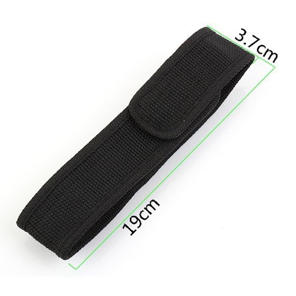 Flashlight Holster Nylon Flashlight Pouch Belt Carry Case Black 4