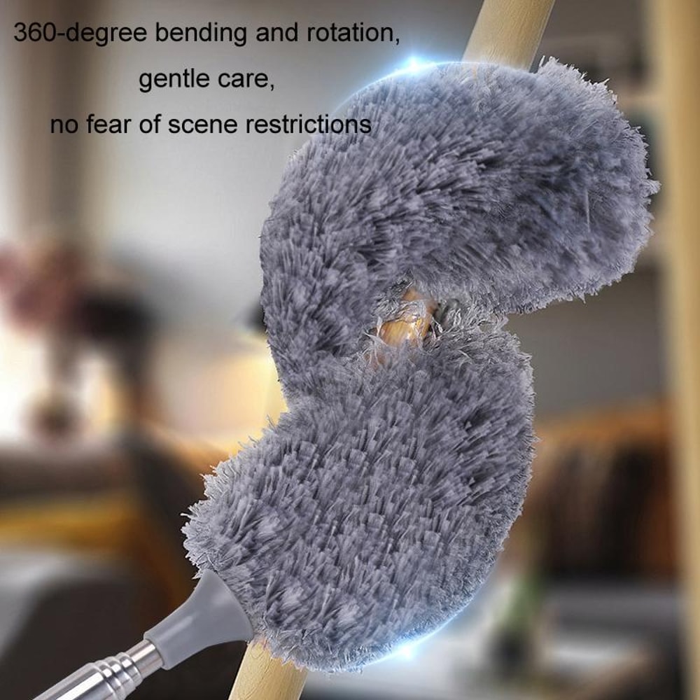 Bendable Telescopic Duster Stainless Steel 360 Extendable Dust Cleaner 4