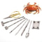 Stainless Steel Crab Eating Tool Set – Seafood Crackers & Utensils for Easy Shell Opening