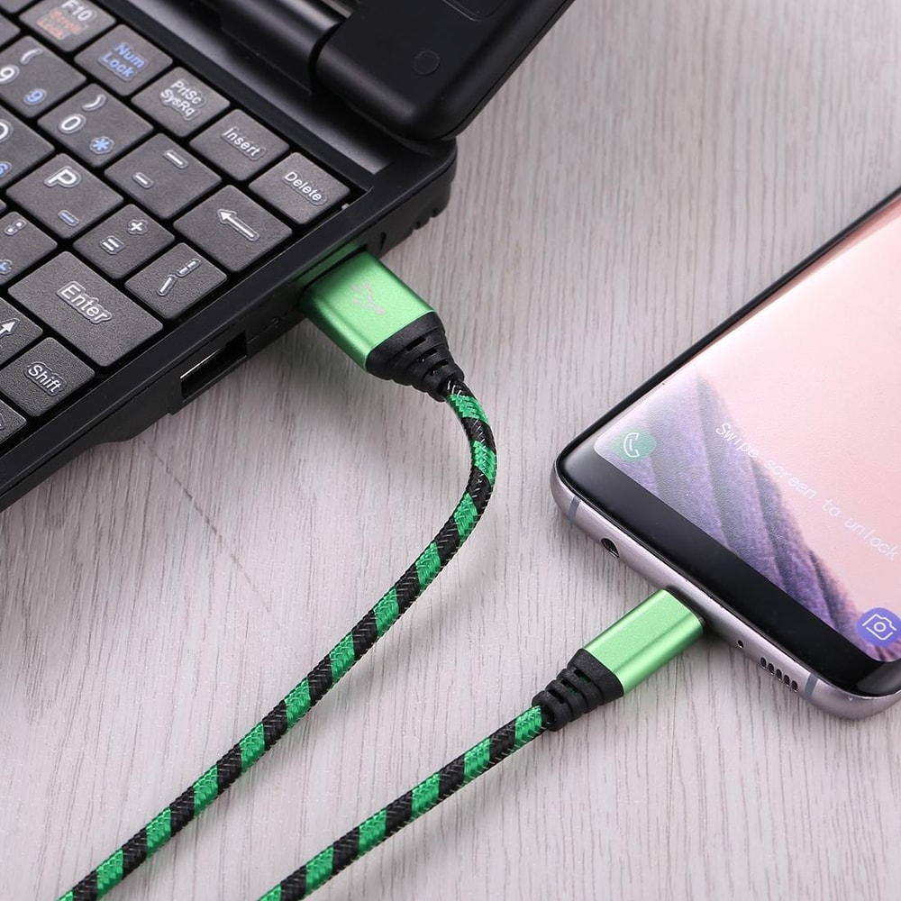 Durable Nylon USB C Charging Cable Fast Data Sync USB To Type C Cord 0