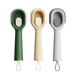 soap dispensing shoe cleaning brush for shoes, clothes and household messes