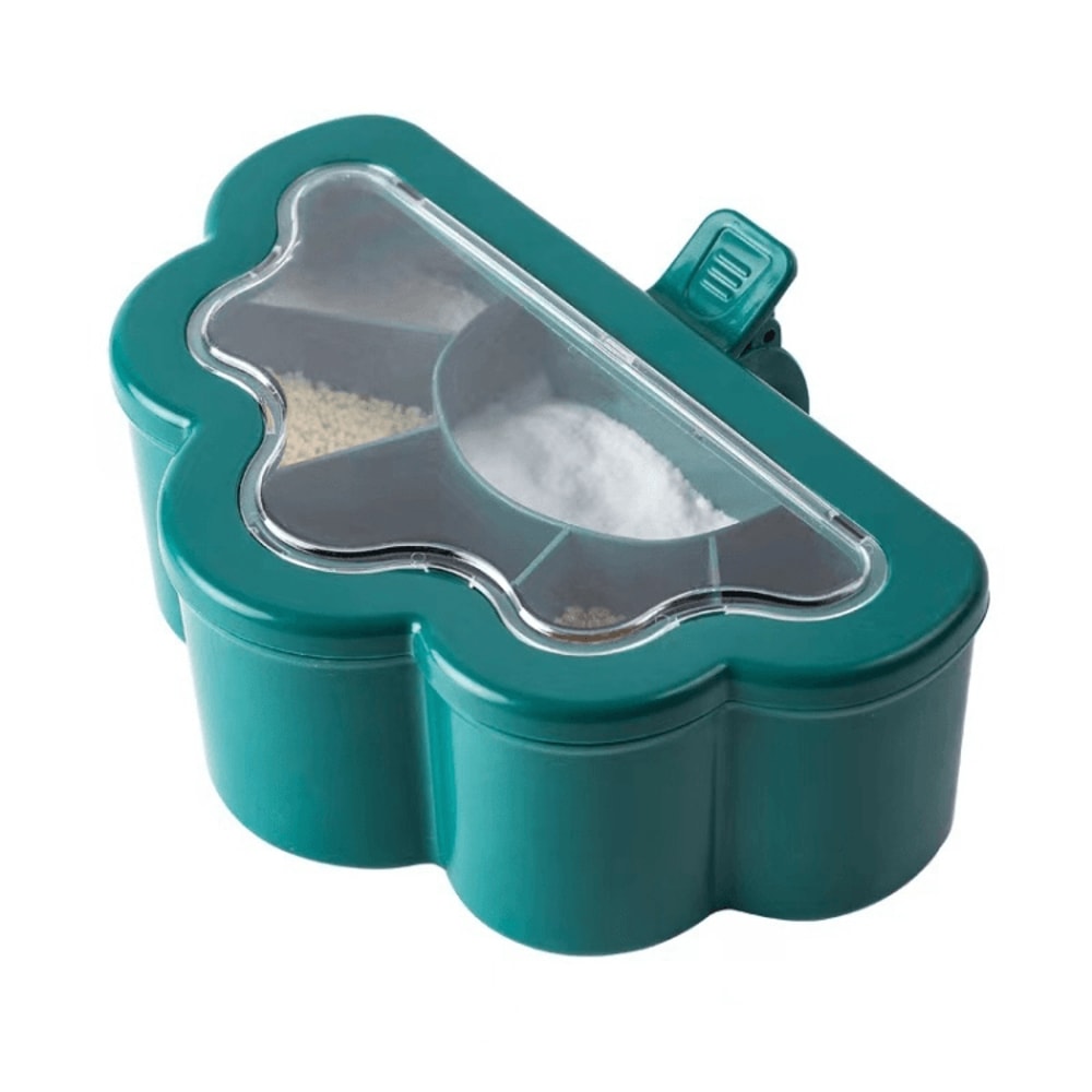 6 Grid Spice Organizer Box Airtight Kitchen Seasoning Container Set 8