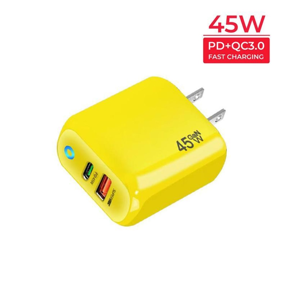 45W GaN USB C Laptop Charger Fast Charging Adapter For Phones Tablets 1