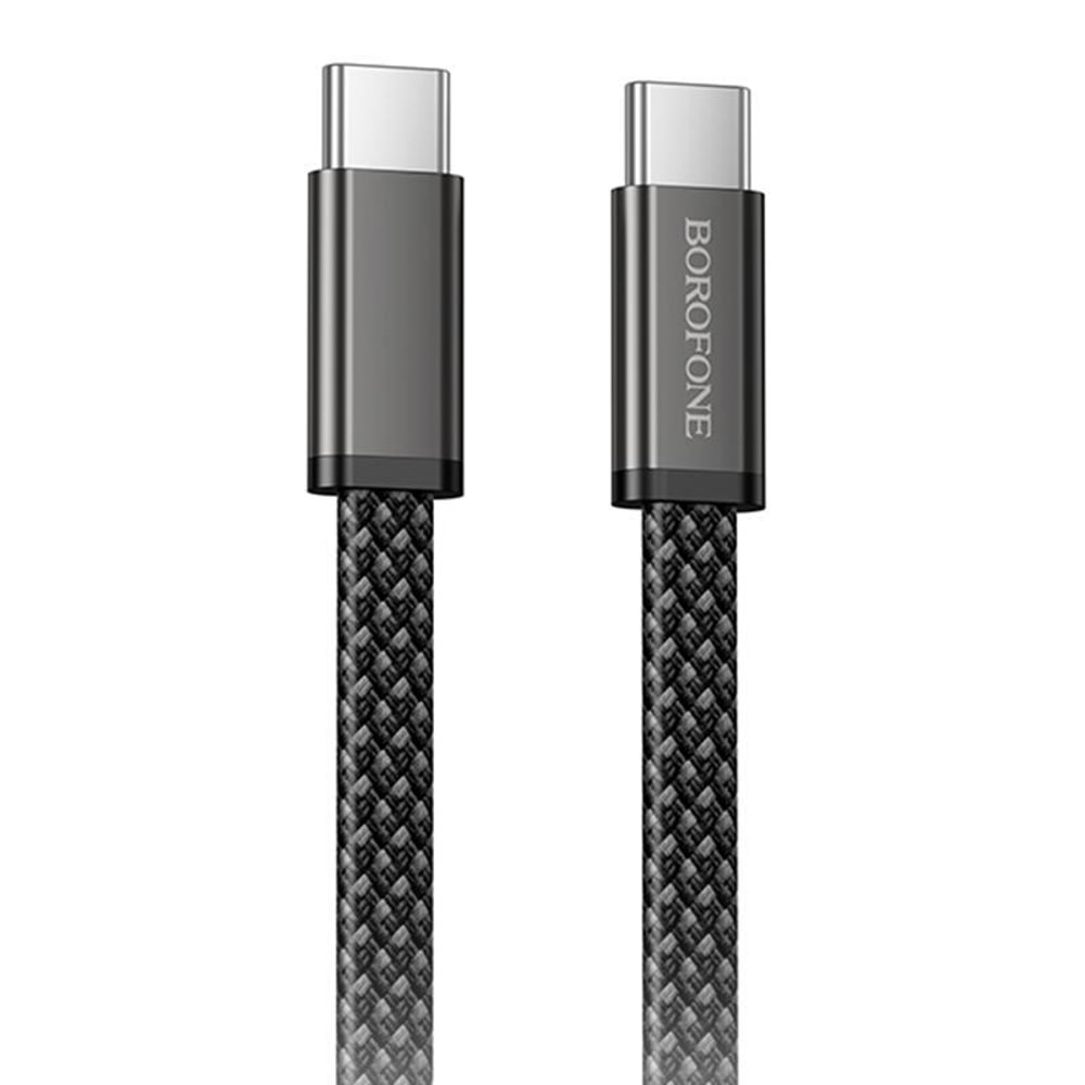 60W USB C Fast Charging Cable 1m Nylon Braided Type C Data Cord 0