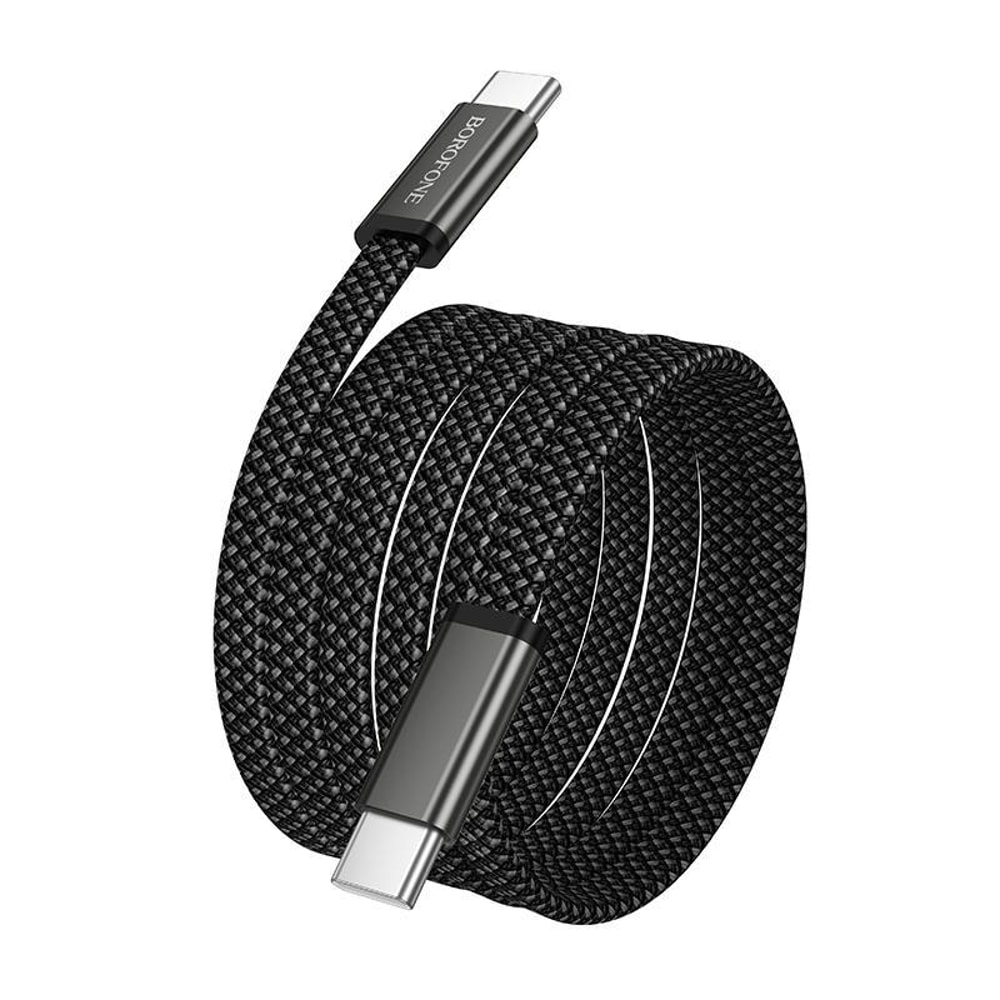 60W USB C Fast Charging Cable 1m Nylon Braided Type C Data Cord 3