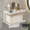 Toilet Paper Holder With Shelf Wall Mounted Bathroom Storage Rack 9