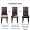 Waterproof PU Leather Elastic Chair Cover Stretch Dining Seat Protector For Home Hotel Use 6