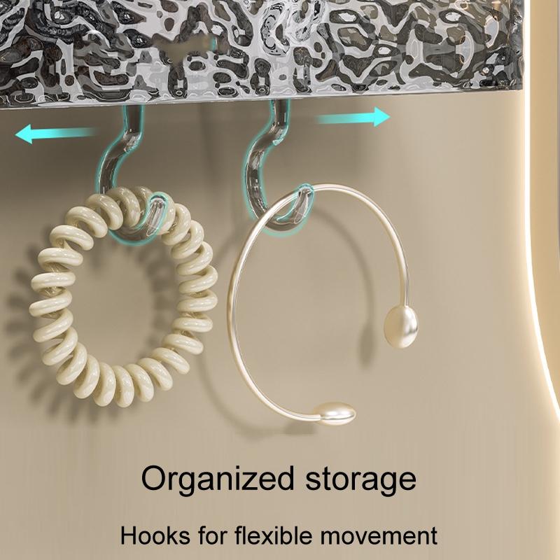 Clear Suction Cup Bathroom Shelf No Drill Wall Mounted Organizer 9