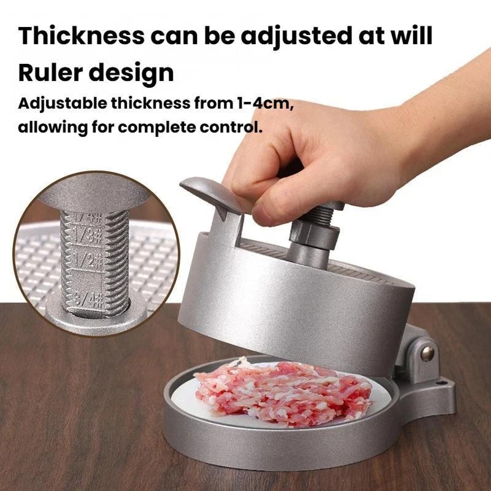 Adjustable Hamburger Patty Press Manual Meat Press Mold for Perfect Homemade Burgers