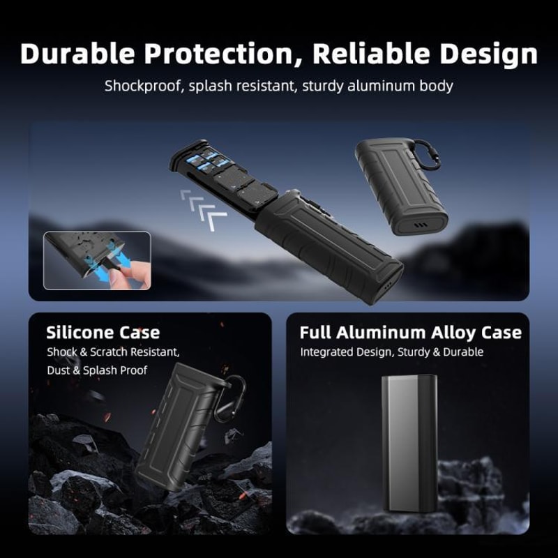 High Speed SD TF Card Reader Storage Box With USB C Dual Interface 5