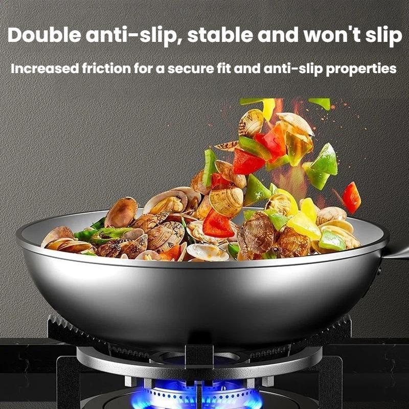 Universal Non Slip wok support rack Cast Steel Stove Pan Support Stand for Gas Burners