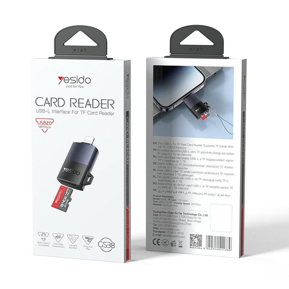 High Speed 8 Pin TF Card Reader With Aluminum Build And 480Mbps Transfer 3