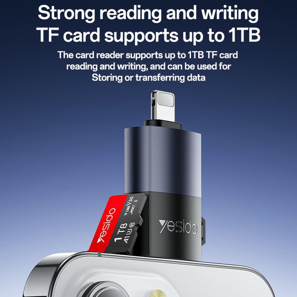 High Speed 8 Pin TF Card Reader With Aluminum Build And 480Mbps Transfer 12