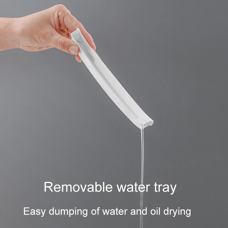 Foldable Wall Mounted Pot Lid Holder With Drain Tray Double Layer Kitchen Organizer 6