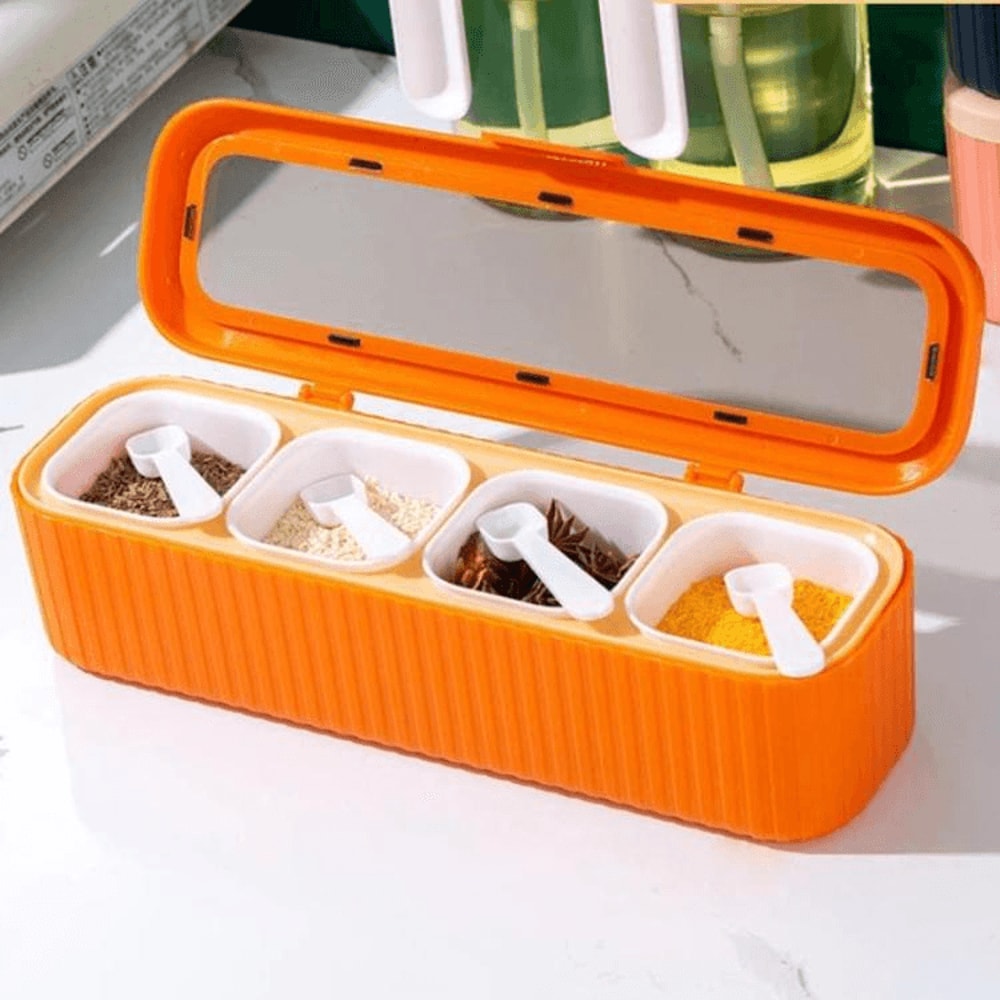 Airtight Spice Storage Container Kitchen Seasoning Organizer With Lid 11