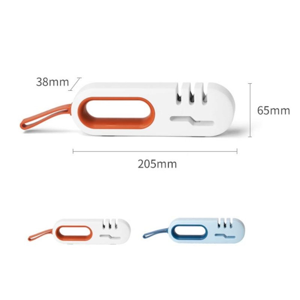 Kitchen Knife Sharpener With Scissor Slot And NonSlip Base 5