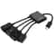 4 Port Micro USB OTG Hub Cable With Charging Switch For Android Phones Tablets 1