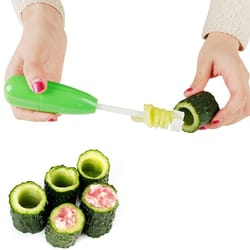 vegetable corer and fruit hollower kitchen tool for peppers, zucchini and stuffed veggies