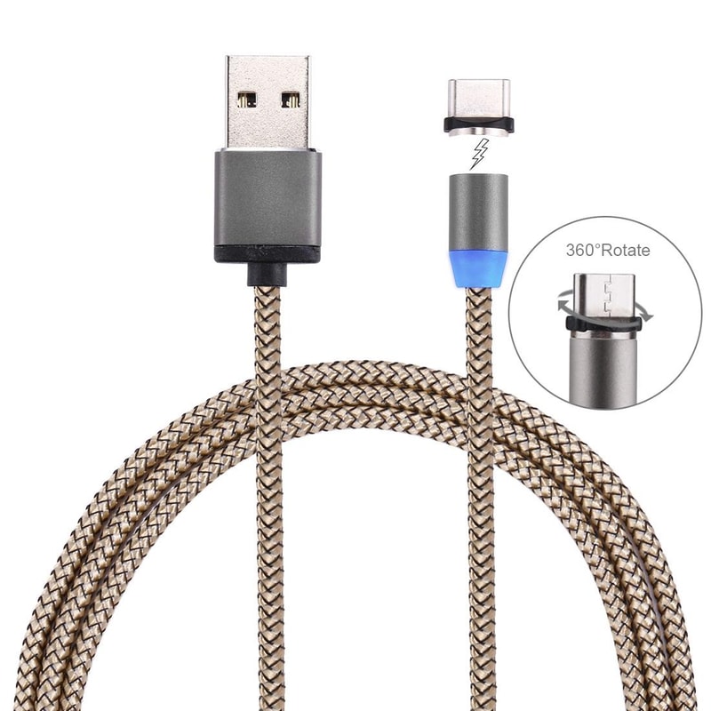 360 Degree Magnetic USB C Cable with LED Indicator Fast Charging Type C Charger
