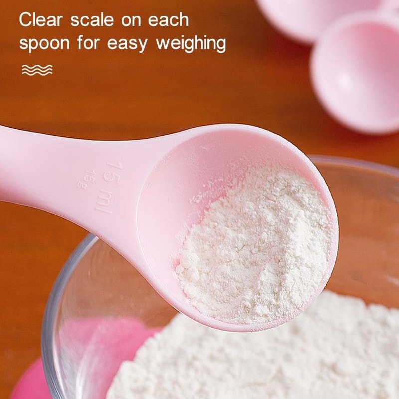 Measuring Spoon Set Plastic Nesting Spoons For Baking And Cooking 2