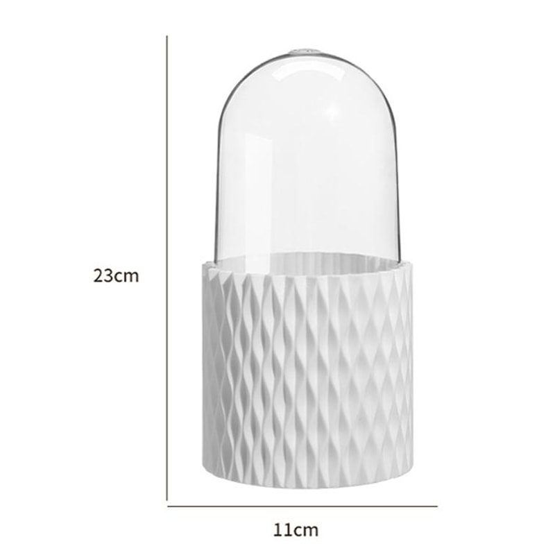 Makeup Organizer Large Capacity Cosmetics Storage Box with Covered Brush Holder