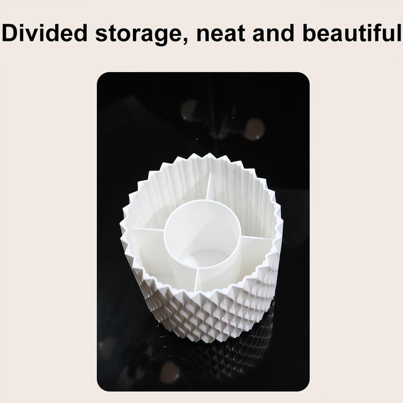 Makeup Organizer Large Capacity Cosmetics Storage Box with Covered Brush Holder