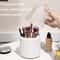Makeup Organizer Large Capacity Cosmetics Storage Box with Covered Brush Holder