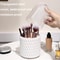 Makeup Organizer Large Capacity Cosmetics Storage Box with Covered Brush Holder