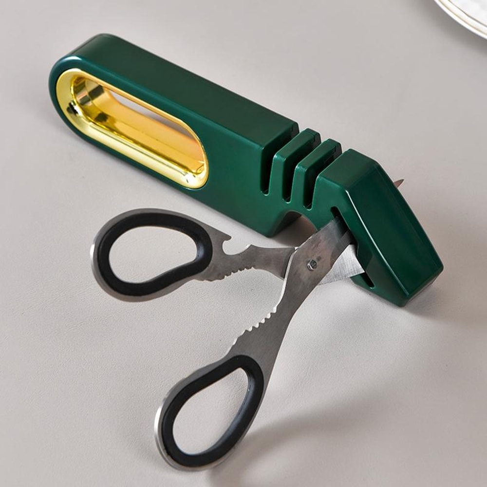 Manual Knife Sharpener For Kitchen Knives With Diamond Ceramic Tungsten Slots 8