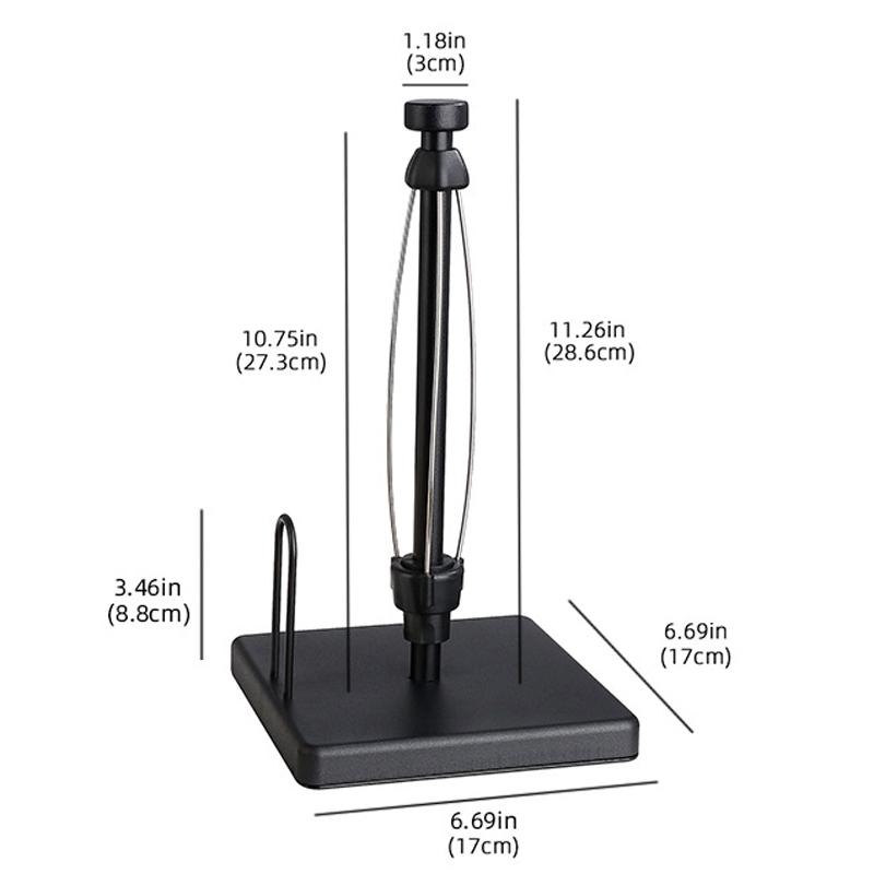 Stainless Steel Vertical Paper Towel Holder With Damping No Drill Kitchen Paper Roll Holder 5