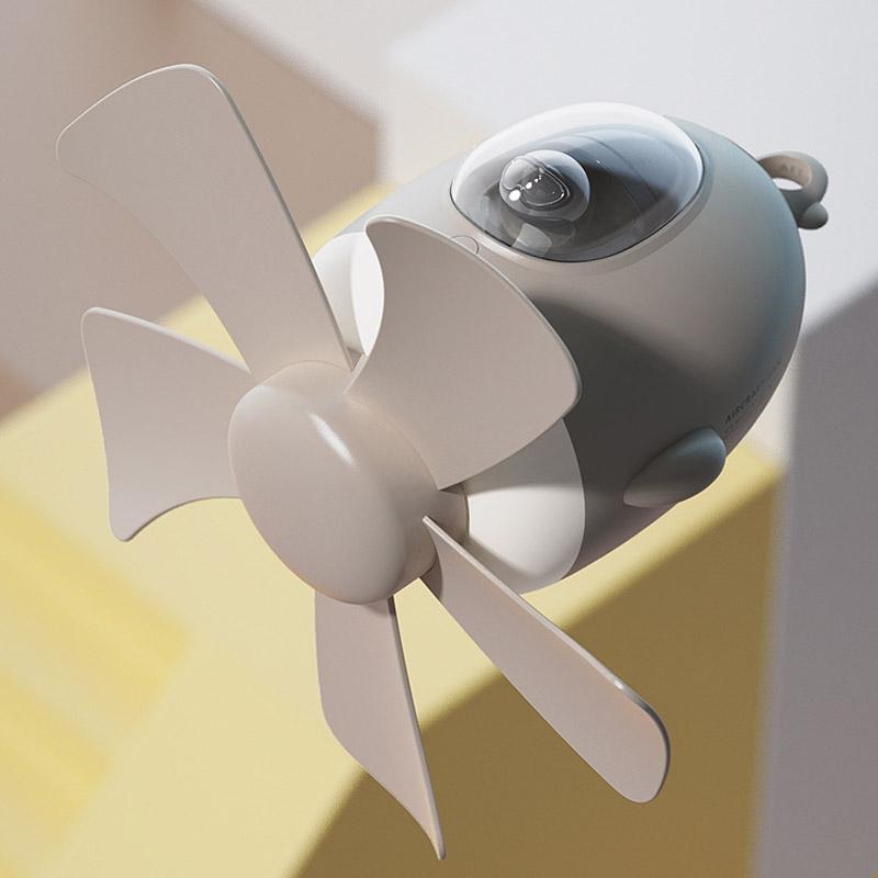 Airplane Night Light USB Remote Control Ceiling Fan With LED Light Low Noise Home Cooling Fan 1