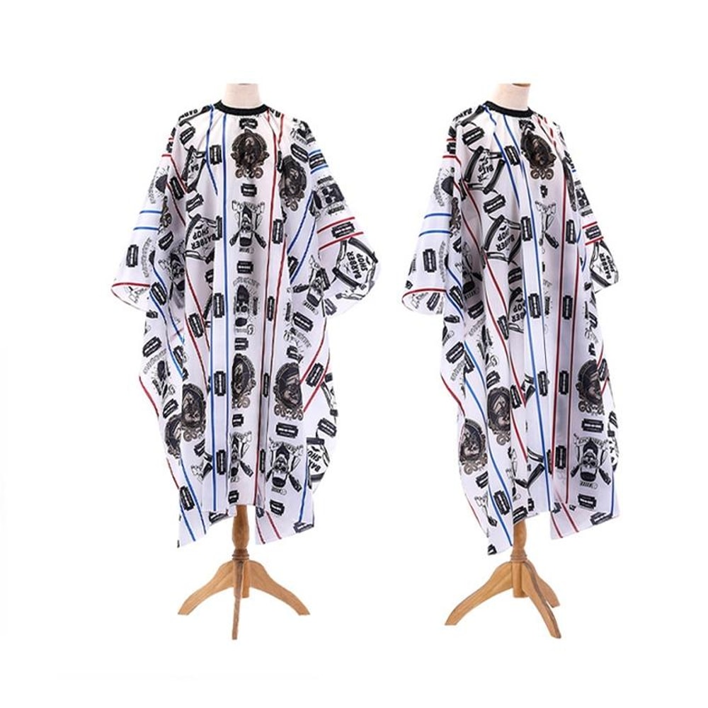 Waterproof Hairdressing Apron Barber Salon Cape Adjustable Striped Lightweight Shawl