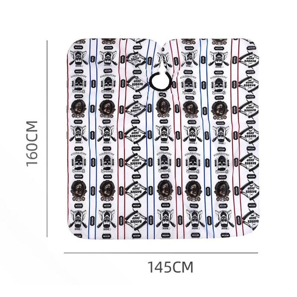 Waterproof Hairdressing Apron Barber Salon Cape Adjustable Striped Lightweight Shawl