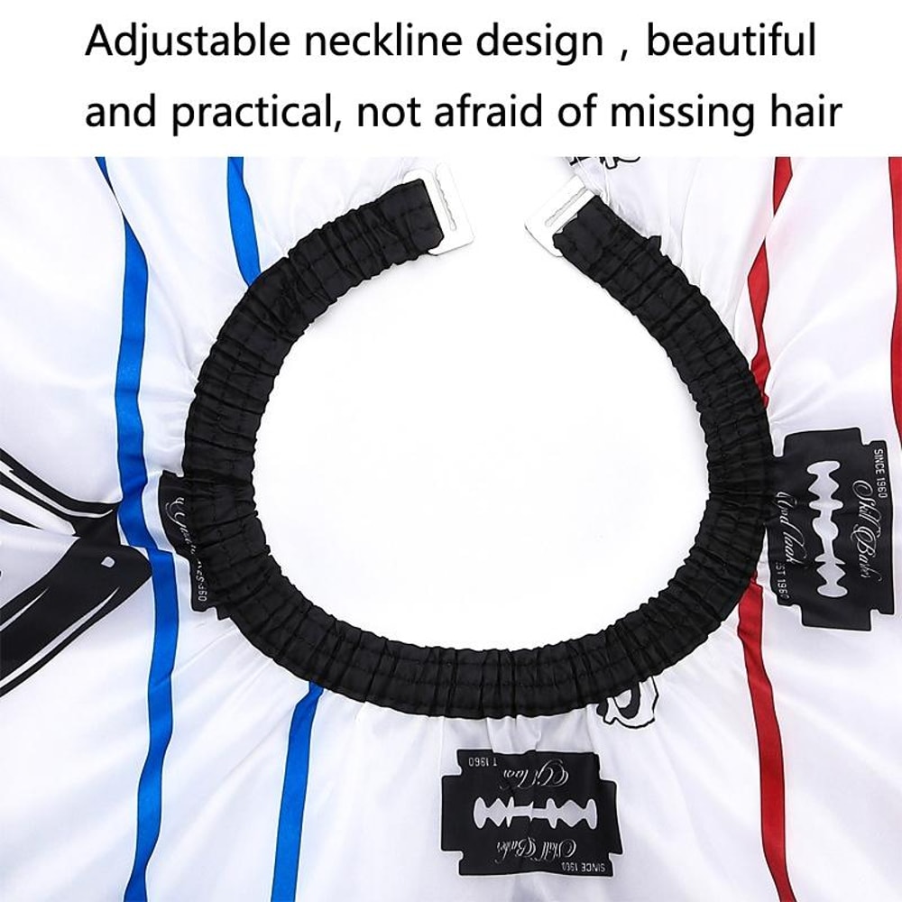 Waterproof Hairdressing Apron Barber Salon Cape Adjustable Striped Lightweight Shawl