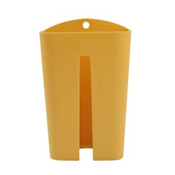 wall mounted plastic bag dispenser and paper towel holder for kitchen organization