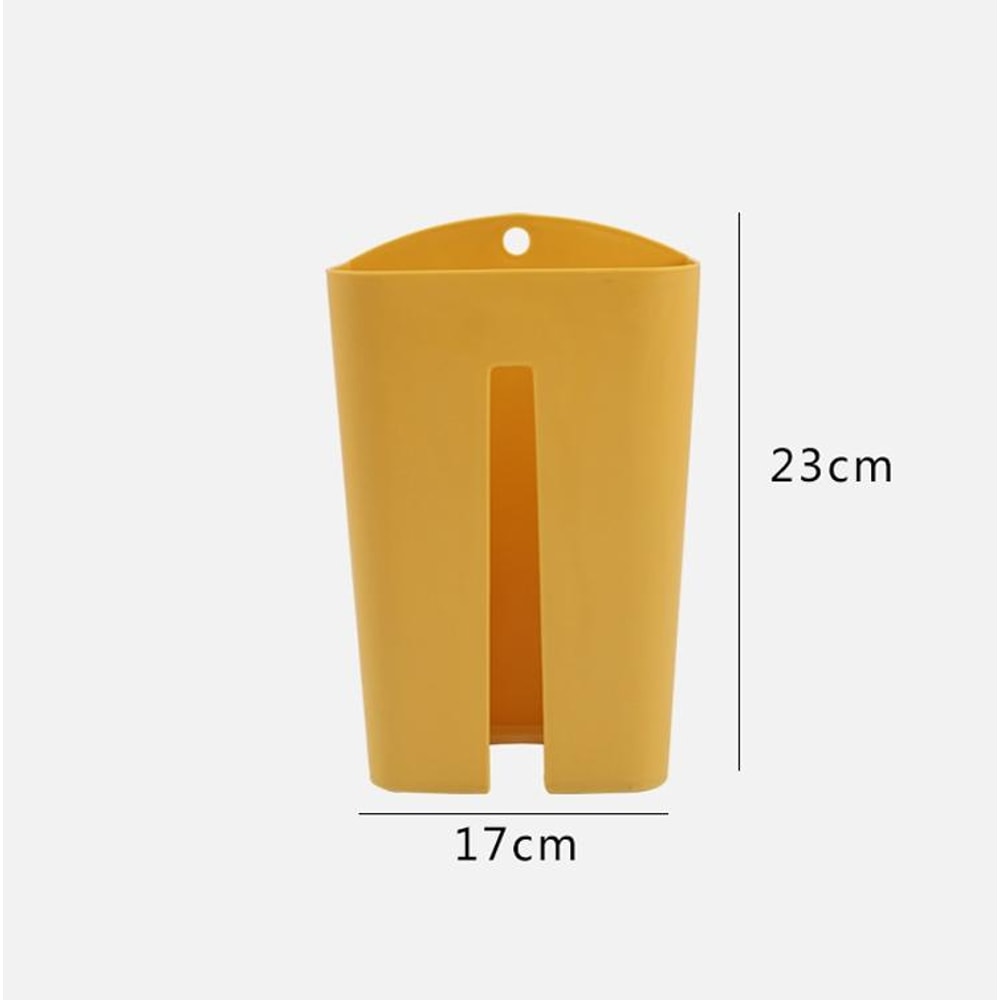Wall Mounted Plastic Bag Dispenser And Paper Towel Holder For Kitchen Organization 6