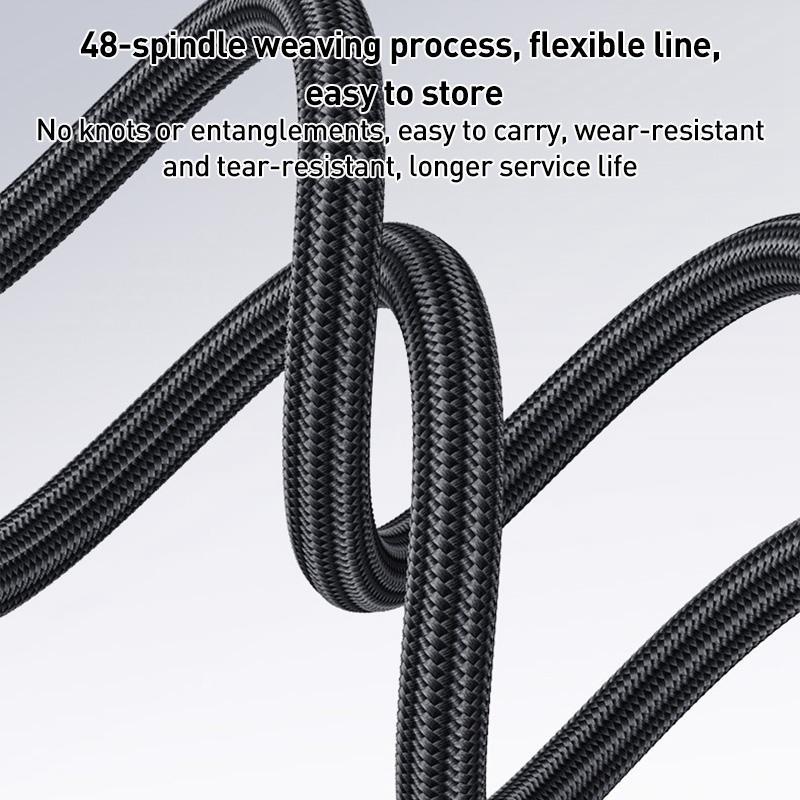 Fast Charging USB to Type C Cable with LED Streamer Light 1.2m Durable Braided Cord