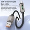Fast Charging USB to Type C Cable with LED Streamer Light 1.2m Durable Braided Cord