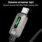 Fast Charging USB to Type C Cable with LED Streamer Light 1.2m Durable Braided Cord