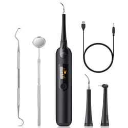 portable electric ultrasonic dental scaler and plaque remover for home teeth cleaning care tool